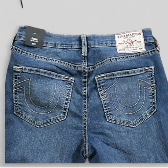 True Religion-Charlie High rise flare jeans, blue- size 27-NWT-retails $159 - Picture 5 of 11